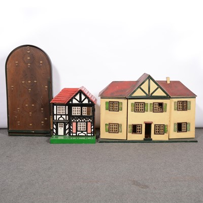 Lot 331 - Two doll's houses and a Bagatelle game.