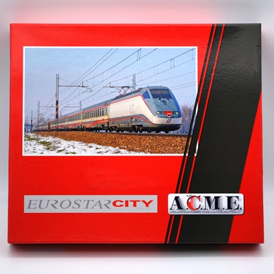 Lot 214 - ACME HO gauge model railways set, ref 70026 Treno Eurostar City Italia set, 4-car, boxed.