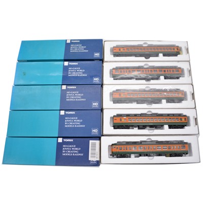 Lot 411 - Five Tomix HO gauge model railway passenger coaches