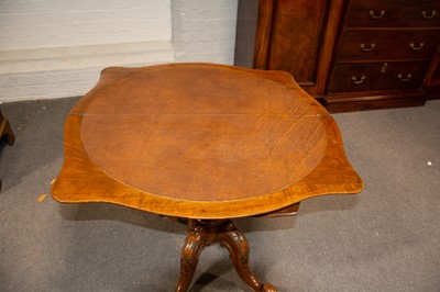 Lot 255 - Victorian walnut and marquetry card table