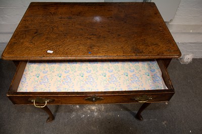 Lot 212 - George III oak side table