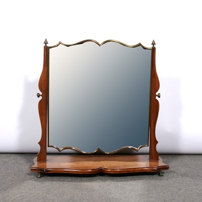 Lot 442 - Continental brass framed toilet mirror