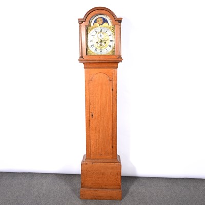 Lot 533 - Oak longcase clock, Thomas Fletcher, Chester