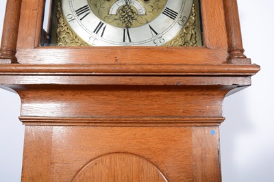 Lot 533 - Oak longcase clock, Thomas Fletcher, Chester