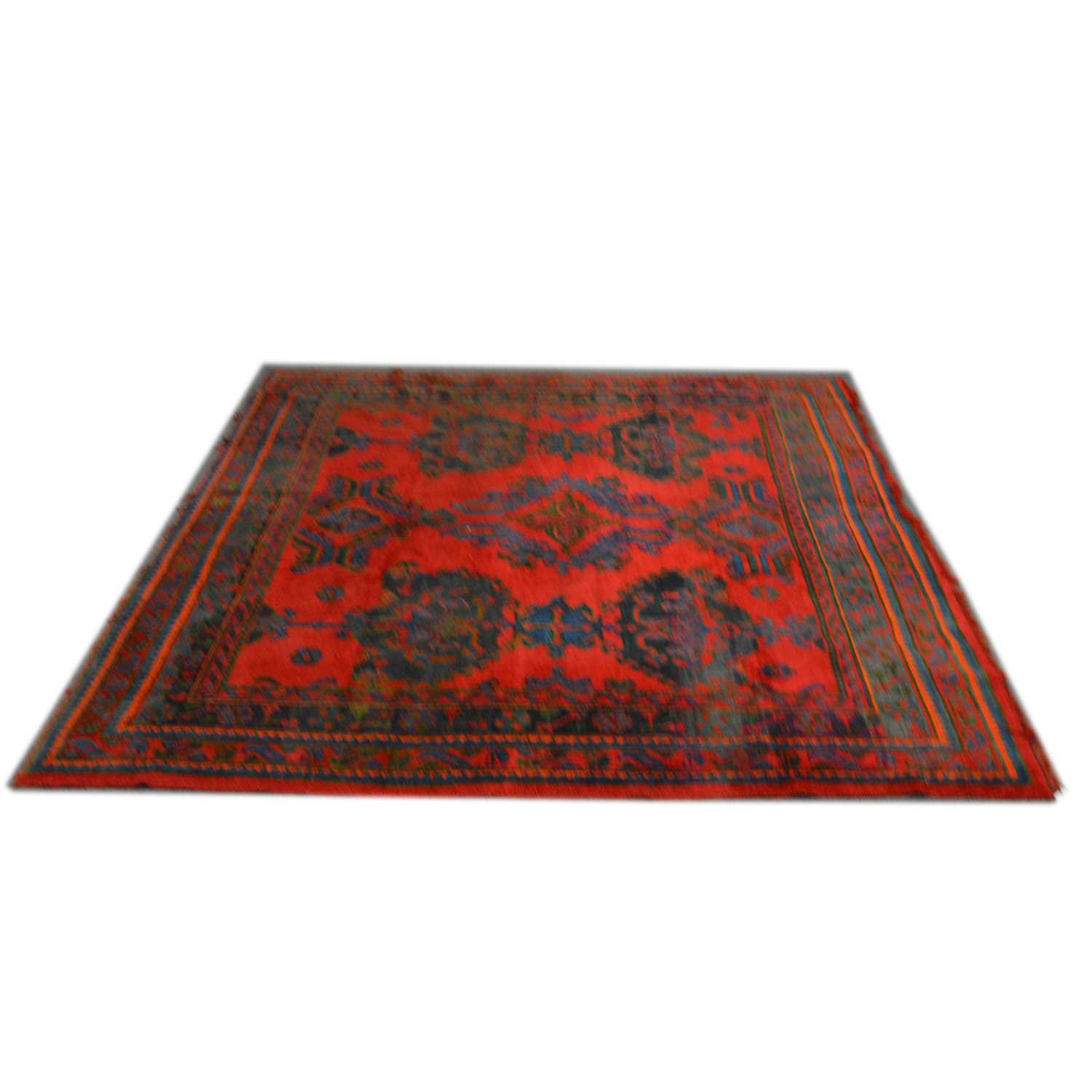 Lot 458 An Ushak Turkish carpet, 100cm square