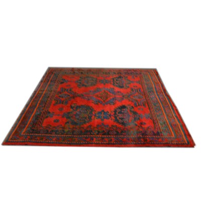 Lot 458 - An Ushak Turkish carpet, 100cm square