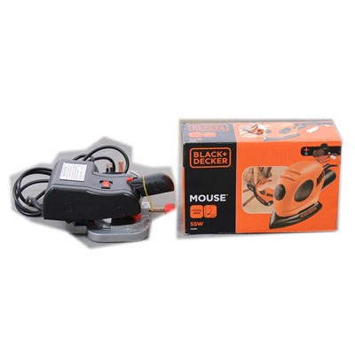Lot 239 - Unbranded Mini Cut-off saw, and a Black and Decker 55w mouse sander.