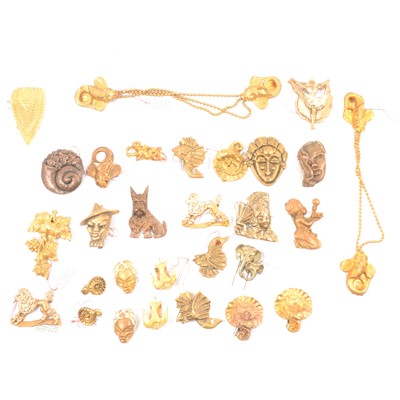 Lot 229 - A collection of vintage Keim of London and similar brooches and clips.