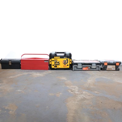 Lot 236 - Five assorted tool boxes.