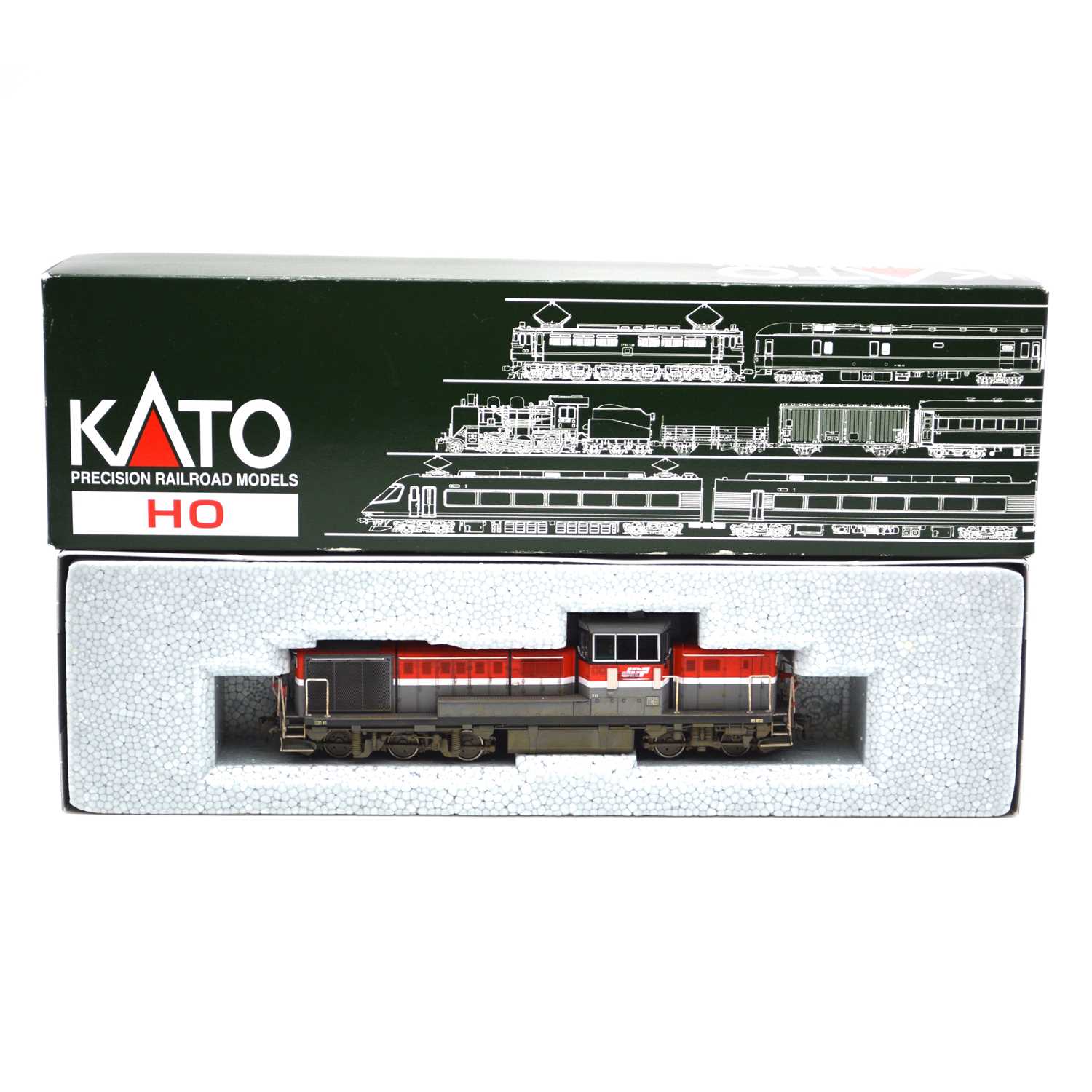 Lot 416 - Kato HO gauge model railways locomotive ref 1-705 DE10, boxed.