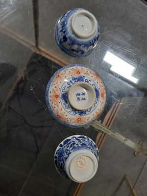 Lot 4 - Small Cantonese porcelain pear-shape teapot, and other Chinese porcelain items.