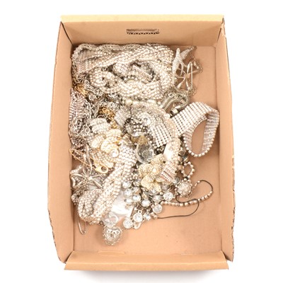 Lot 236 - New clear crystal diamante costume jewellery.