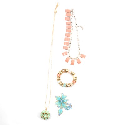 Lot 230 - New summertime costume jewellery in pastel colours.