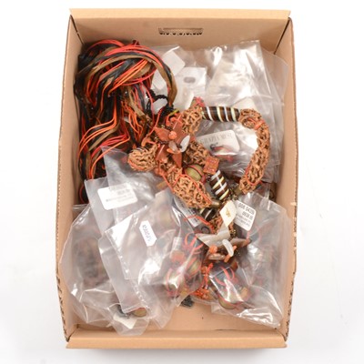 Lot 252 - A collection of new Italian M. Grazia Musi raffia covered jewellery.