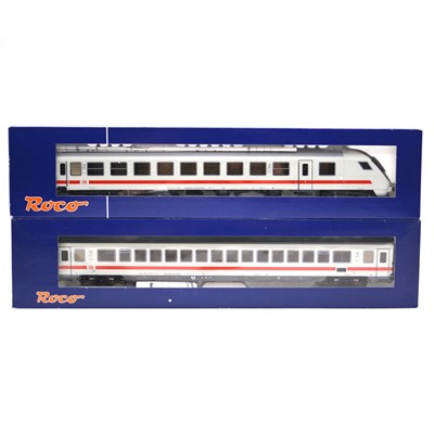 Lot 271 - Roco HO gauge model railway ICE driving car and passenger coach.