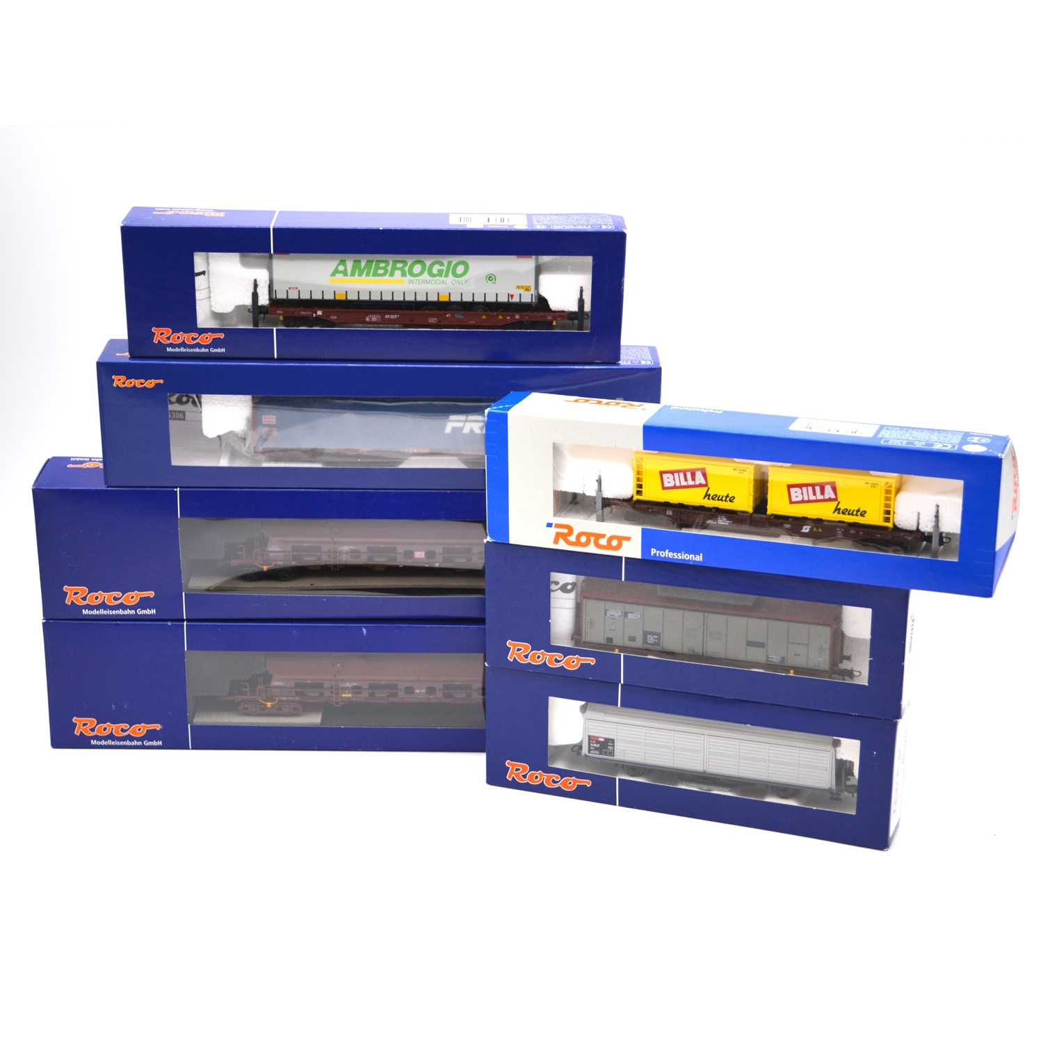 Lot 273 - Seven Roco HO gauge model railway wagons and