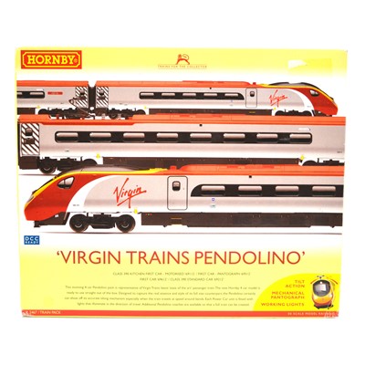 Lot 594 - Hornby OO gauge model railway locomotive set ref R2467 Virgin Trains Pendolino
