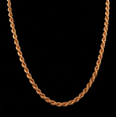 Lot 111 - Two 9 carat yellow gold chain necklaces and two bracelets.