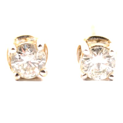 Lot 162 - Gemporia - A pair of diamond earrings.