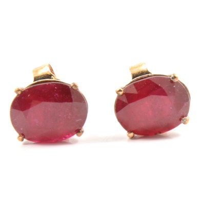 Lot 165 - Gemporia - A pair of ruby earrings.