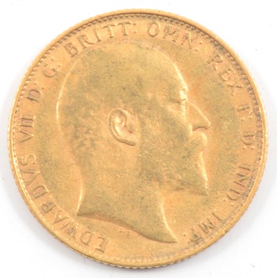 Lot 74 - Edward VII Gold Full Sovereign, 1907, 8g