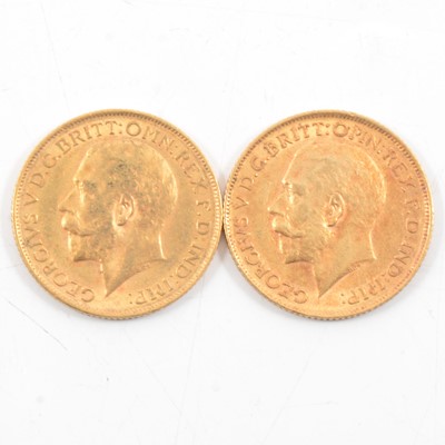 Lot 79 - Two George V Gold Full Sovereigns, 1912, 16g