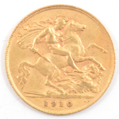 Lot 87 - Edward VII Gold Half Sovereign, 1910 4g