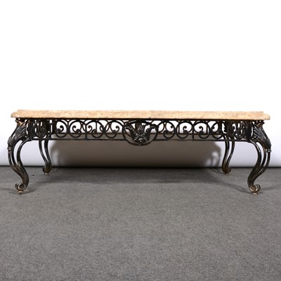 Lot 424 - Italian Tufa top coffee table