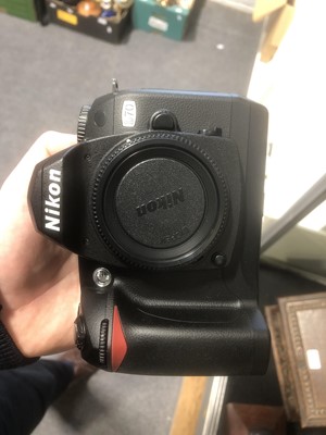 Lot 86 - Nikon D70 SLR 35mm digital film camera and lenses.
