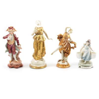 Lot 21 - Collection of Continental and other porcelain and ceramic figurines