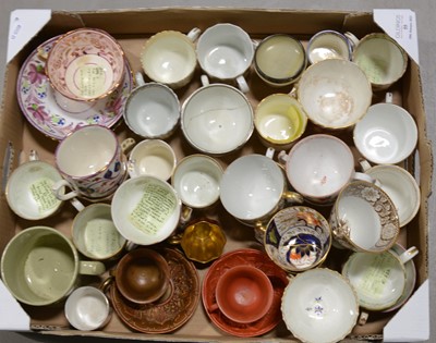 Lot 55 - A collection of Victorian and other cups and saucers, mugs