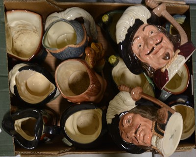 Lot 37 - Eighteen large-size character jugs, mostly Royal Doulton