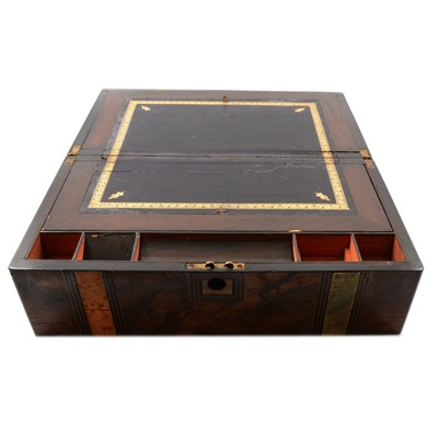 Lot 305 - Victorian walnut writing box