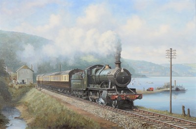 Lot 185 - M Jefferies, Coastal steam train