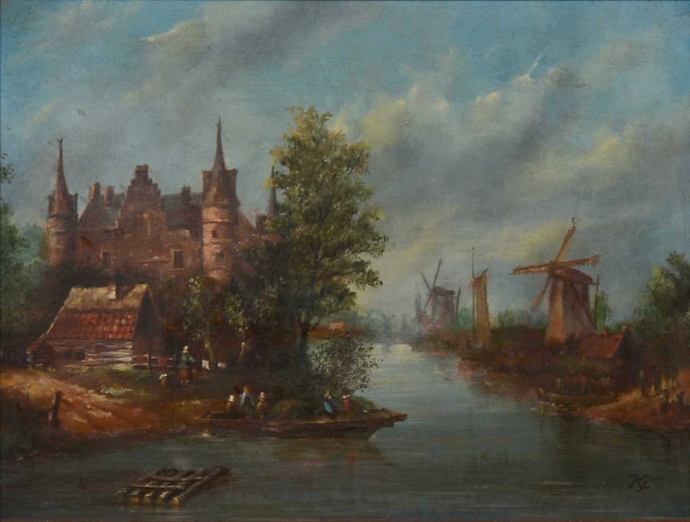Lot 186 - Dutch School, River landscape and other prints