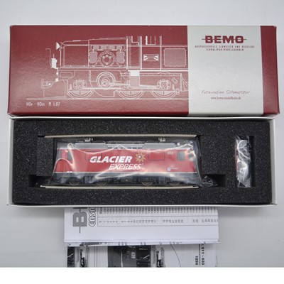 Lot 512 - Bemo HOe model railway locomotive ref 1258 183 RhB Ge 4/4 II 623 'Glacier-Express'