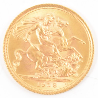 Lot 170 - Elizabeth II gold Sovereign, 1968, 8g