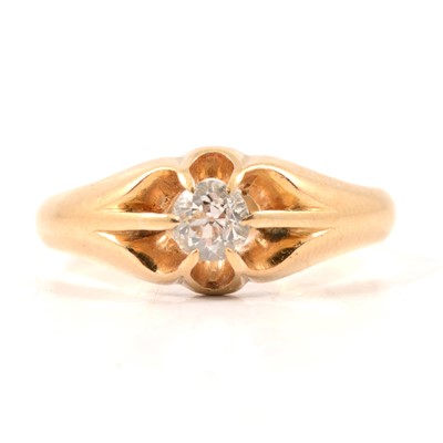 Lot 9 - A diamond solitaire ring, Chaumet ring box.