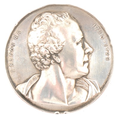 Lot 110 - John Bacon, Sculptor, silver medal 1864, JS Wyon for the Art Union of London.