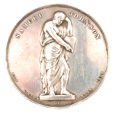 Lot 110 - John Bacon, Sculptor, silver medal 1864, JS Wyon for the Art Union of London.