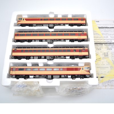 Lot 576 - Tomix HO gauge model railways 4-car set ref 9032 JNR Limited Express series KIHA181