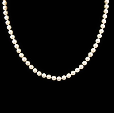 Lot 209 - A cultured pearl necklace, new and boxed.