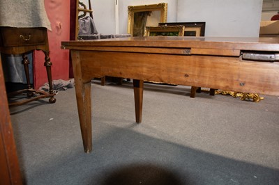 Lot 200 - French fruitwood farmhouse table and two benches