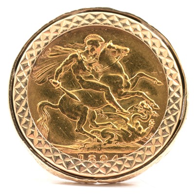 Lot 65 - A Gold Full Sovereign Ring.