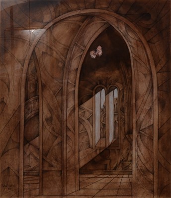 Lot 267 - Peter Nuttall, Butterfly in cathedral space
