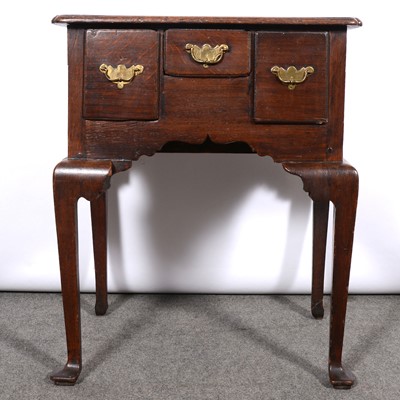 Lot 360 - George III oak lowboy