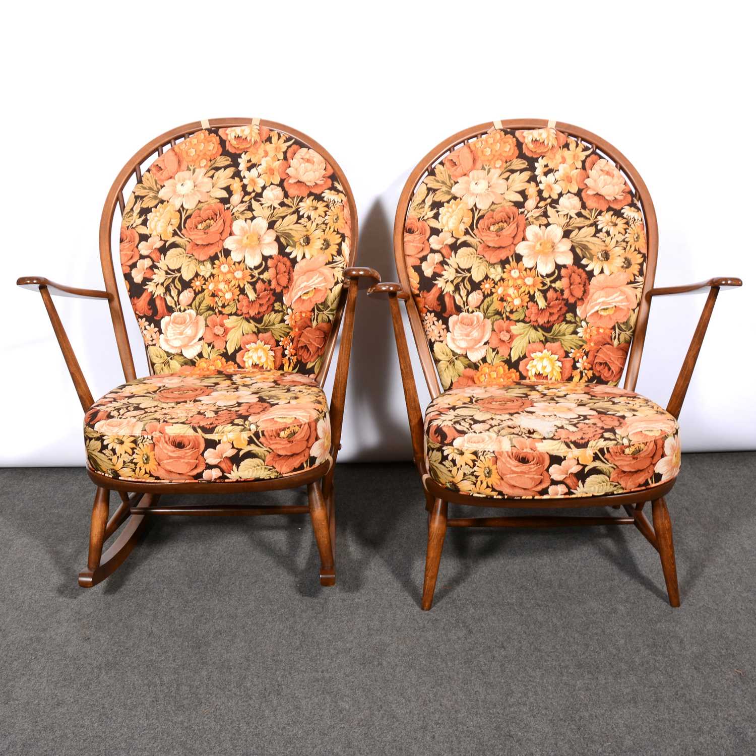 Lot 333 - Ercol, Windsor Armchair and similar Windsor Rocking chair