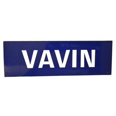 Lot 301 - Large original french railway station / road enamel sign 'Vavin'