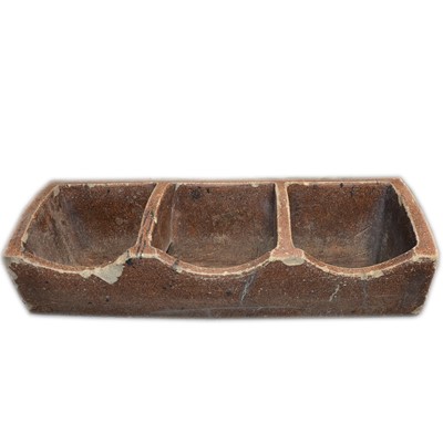 Lot 403 - Old glazed stoneware feeding trough