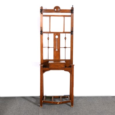 Lot 341 - Art Nouveau period oak hall stand